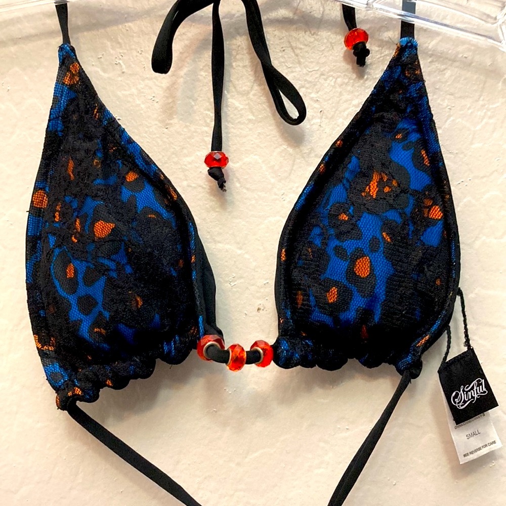 New Without Tags Sinful By Affliction ‘Solar’ swim top |